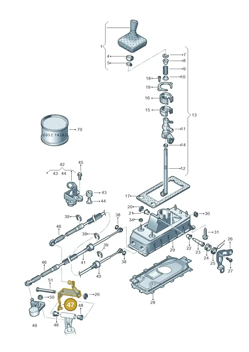 6R0711202A — SEAT IBIZA                  06> (2005-) diagram 253711300, position 47