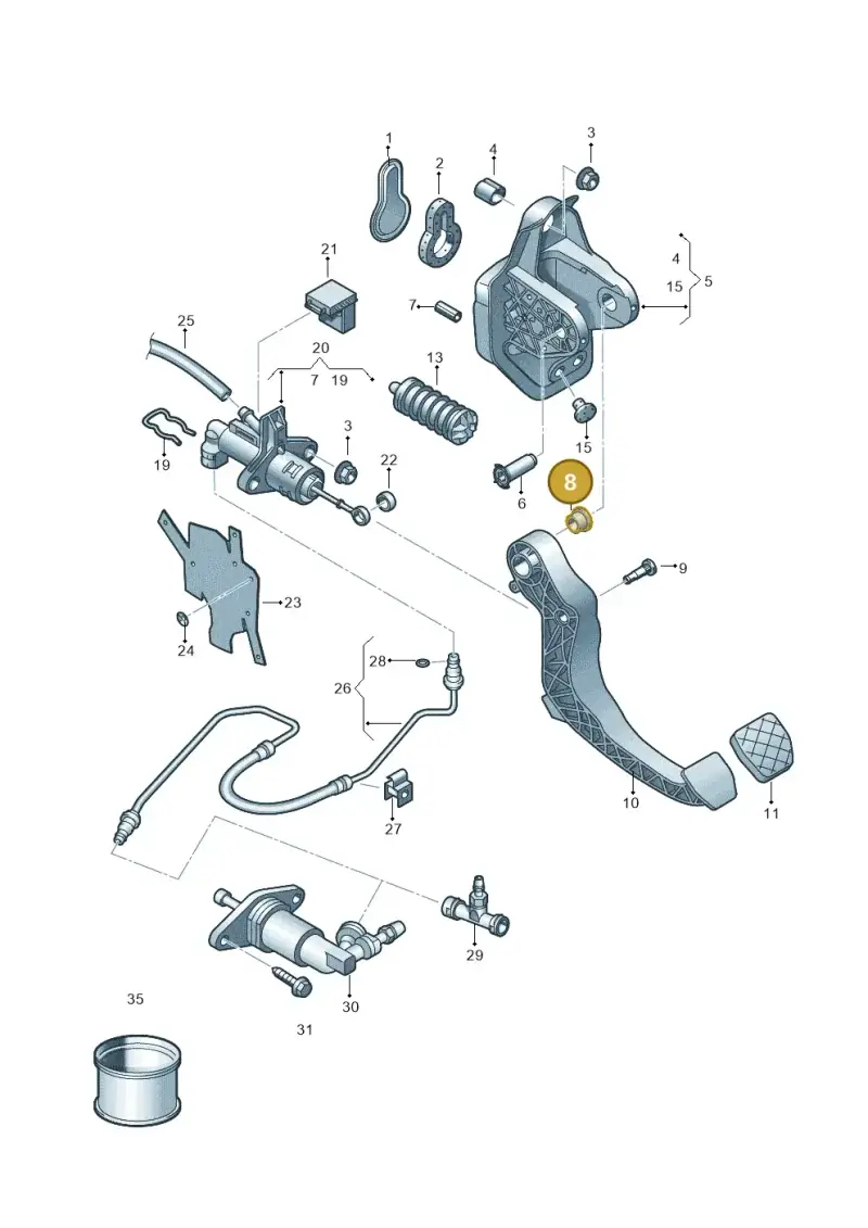 6R0721153B — SEAT Ibiza Stylance (2015-) diagram 773721250, position 8