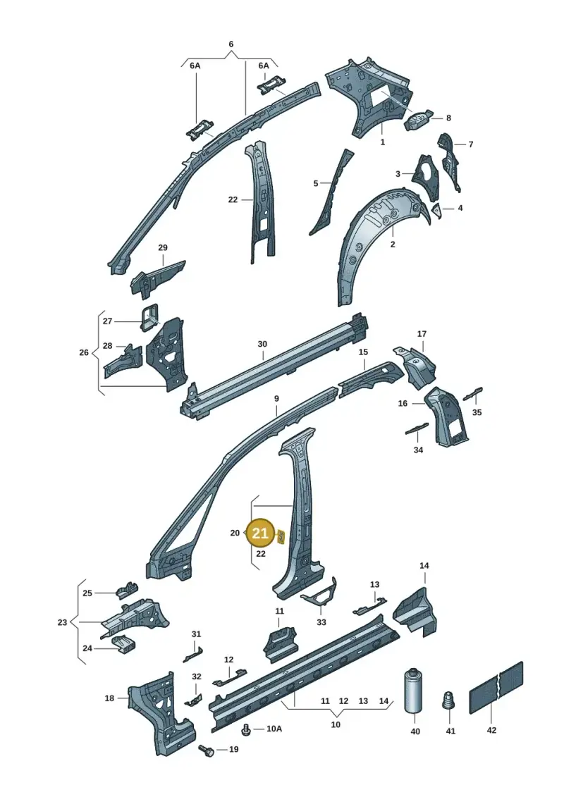 6R0810681 — SEAT EBoost CUPRA (2021-) diagram 10s809000, position 21
