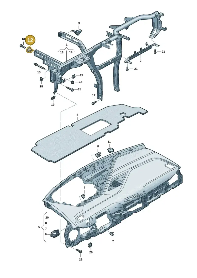 6R0857049 — SEAT EBoost CUPRA (2021-) diagram 10a857000, position 12