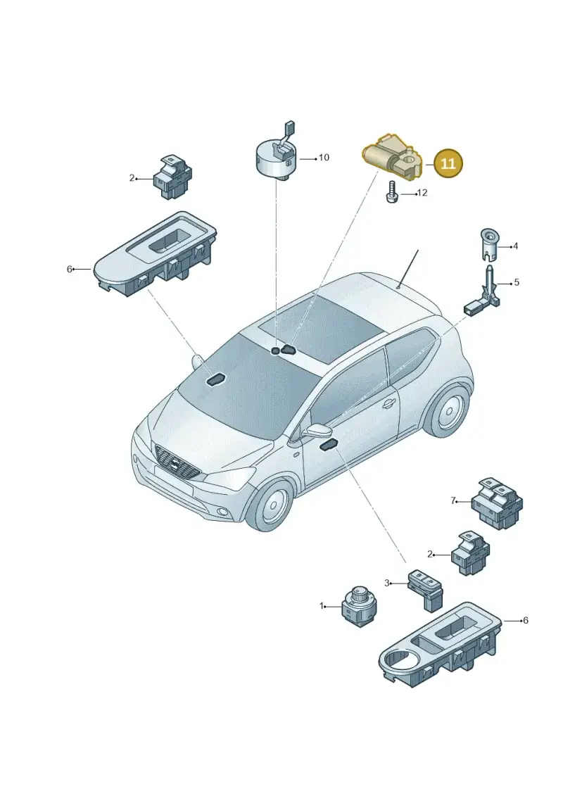 6R0959591D — SEAT Mii reference (2011-2019) diagram 735959050, position 11