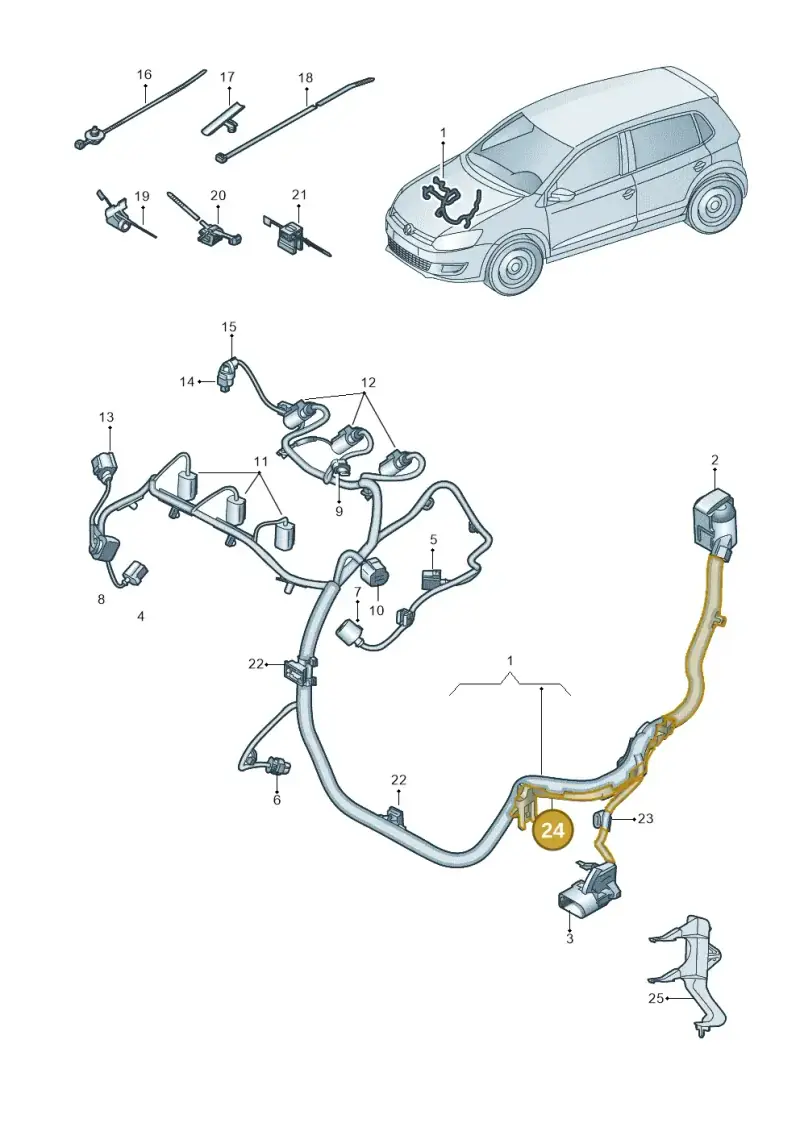 6R0971615T — SEAT Ibiza Stylance (2015-) diagram 773971030, position 24