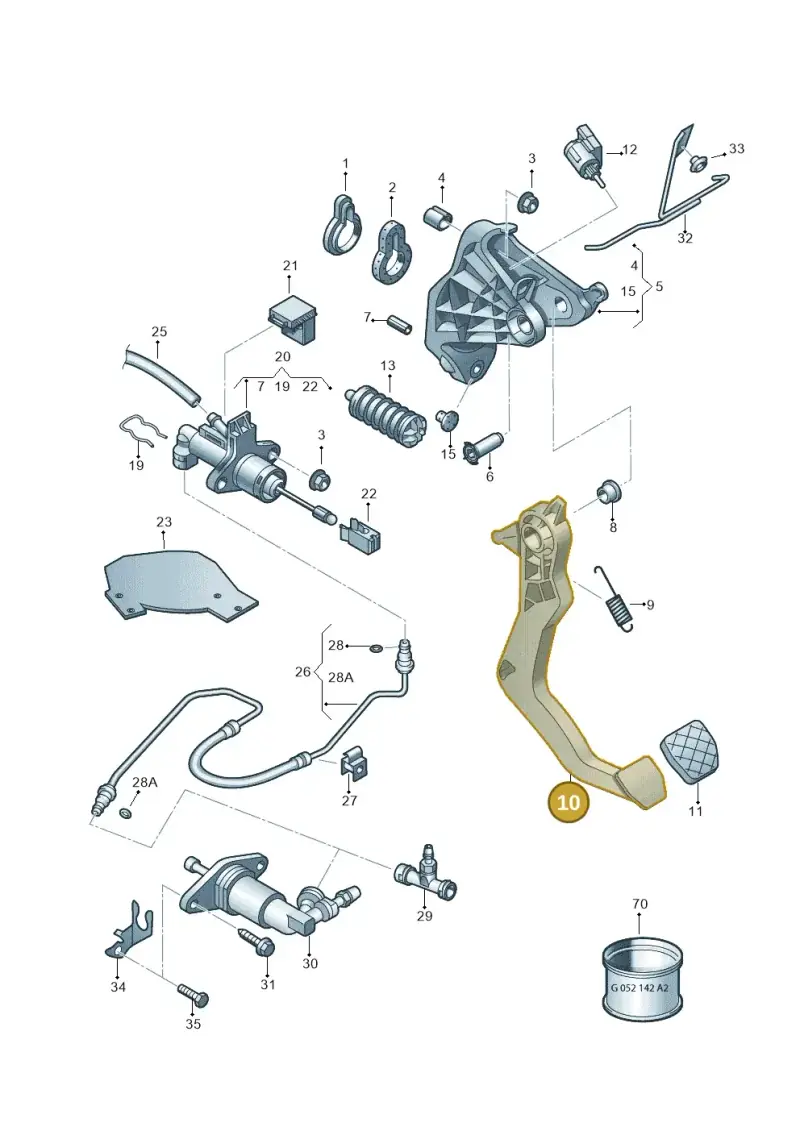6R1721321B — Skoda Fabia Scout (2010-2014) diagram 697721250, position 10