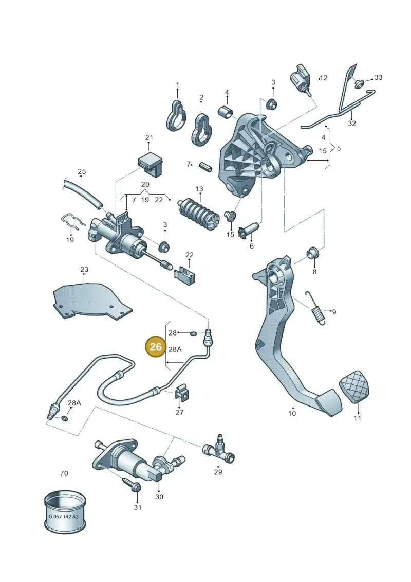 6R1721465Q — Volkswagen Polo (2012-2014) diagram 672721250, position 26