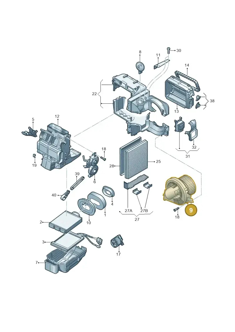6R1819015 — SEAT Toledo Reference (2015-2019) diagram 253819250, position 9