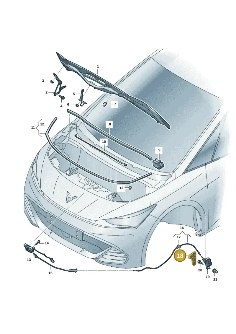 6R1823533 — SEAT EBoost CUPRA (2021-) diagram 10s823000, position 18