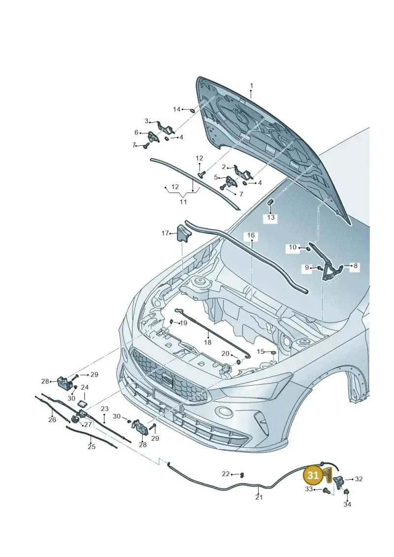 6R1823533 — SEAT Formentor TSI CUPRA (2020-) diagram 5ff823000, position 31