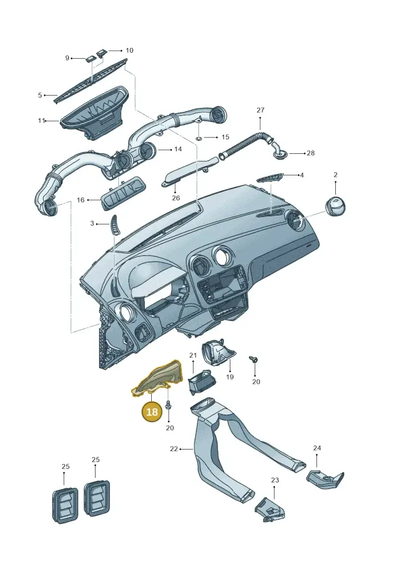 6R2819151 — SEAT Ibiza Stylance (2015-) diagram 639819300, position 18