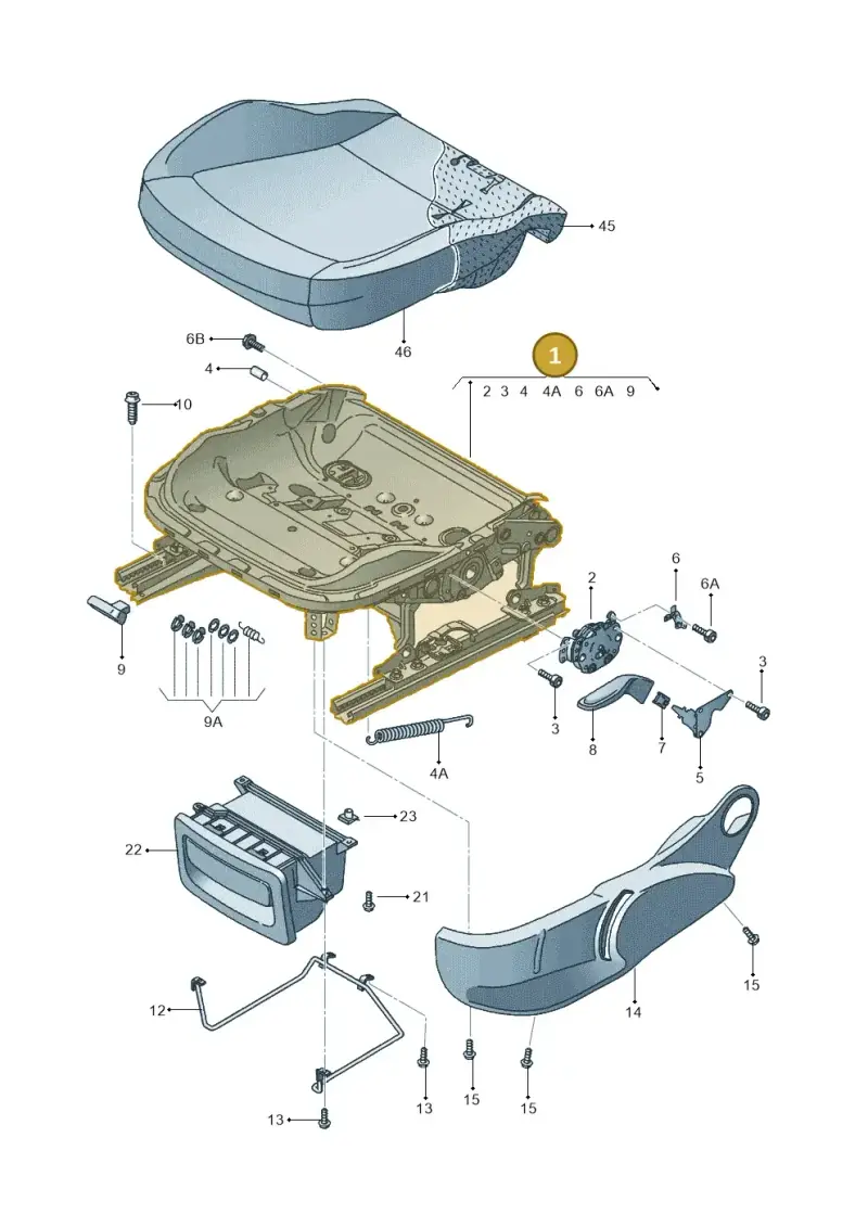 6R3881106L — SEAT Ibiza Stylance (2015-) diagram 639881000, position 1