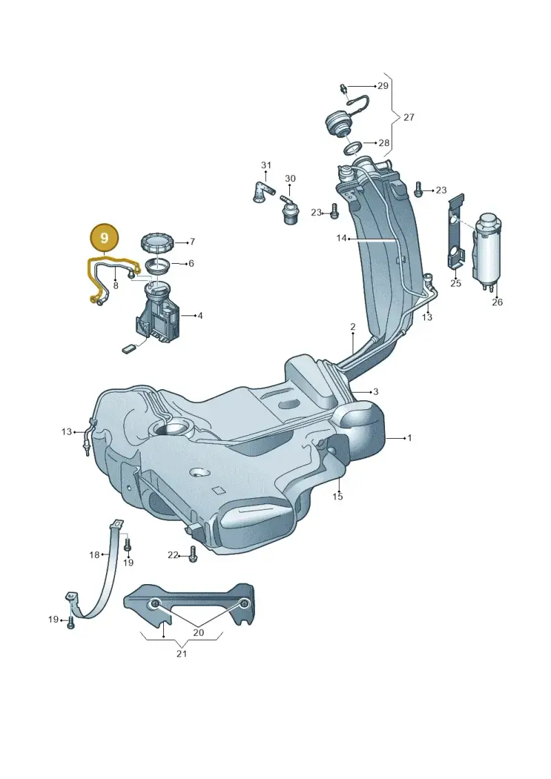 6R7201294C — SEAT Toledo Reference (2012-2015) diagram 740201050, position 9