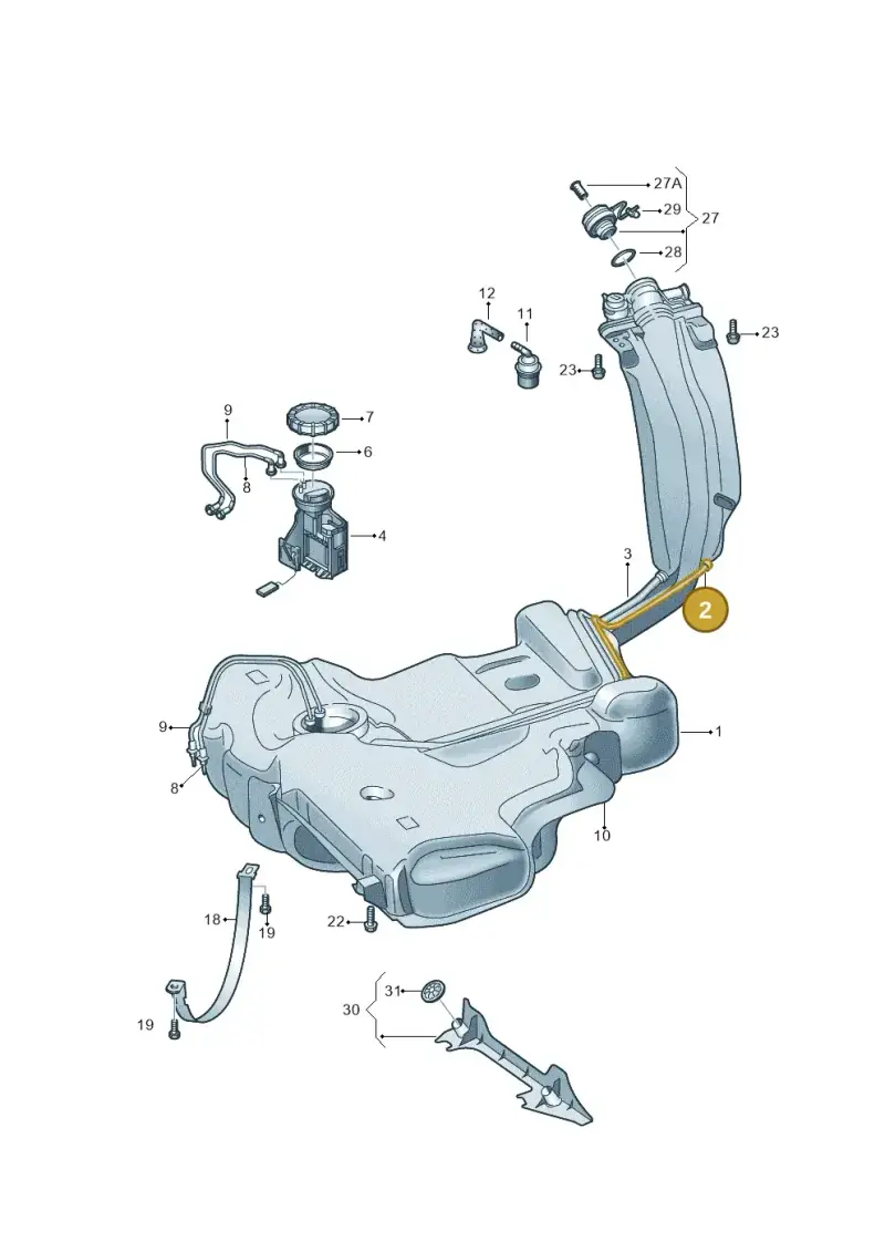 6R7201993A — SEAT Toledo Reference (2015-2019) diagram 740201100, position 2