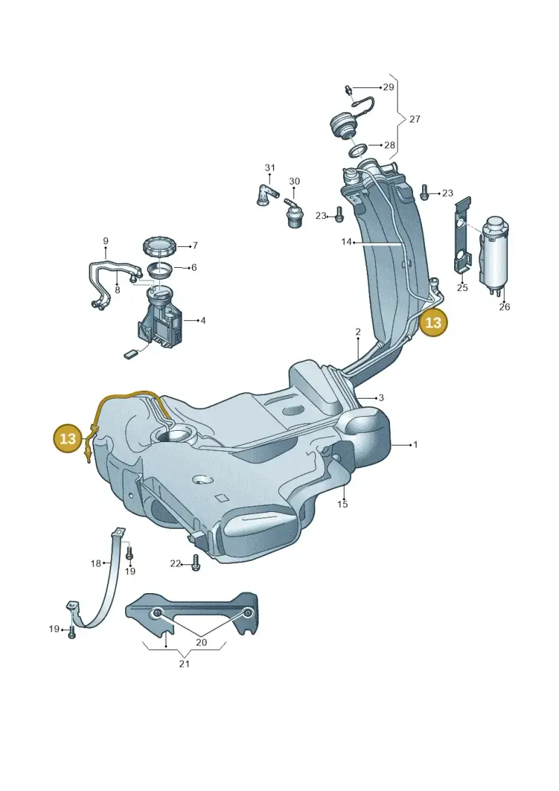 6RU201997A — SEAT Toledo Reference (2015-2019) diagram 740201050, position 13