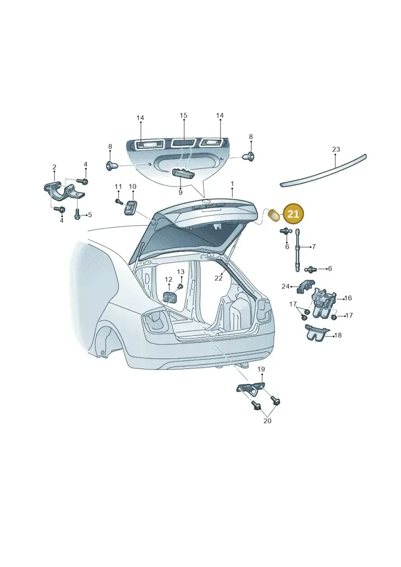 6U0827525 — Skoda Rapid (2012-2022) diagram 740827100, position 21