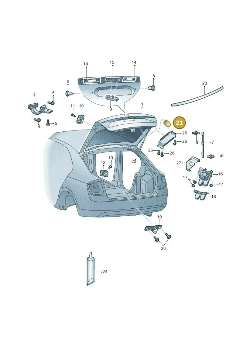 6U0827525 — Skoda Octavia (2012-2017) diagram 753827100, position 21