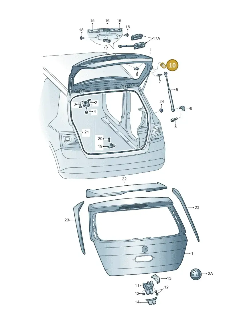 6U0827525 — Skoda Fabia (2014-2022) diagram 797827000, position 10