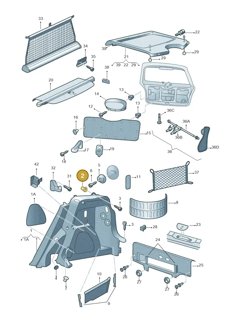 6U0868563A — Skoda Fabia Ambiente (2009-2013) diagram 608867800, position 2