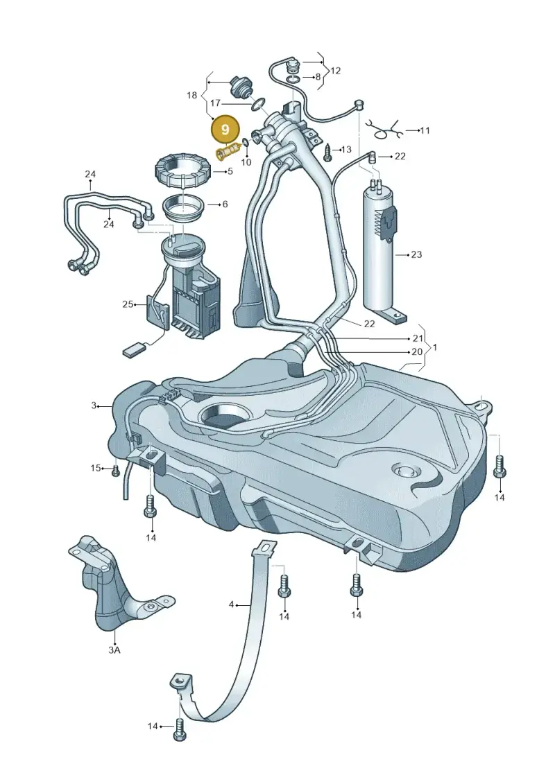 6X0201136 — SEAT IBIZA                  06> (2005-) diagram 253201050, position 9
