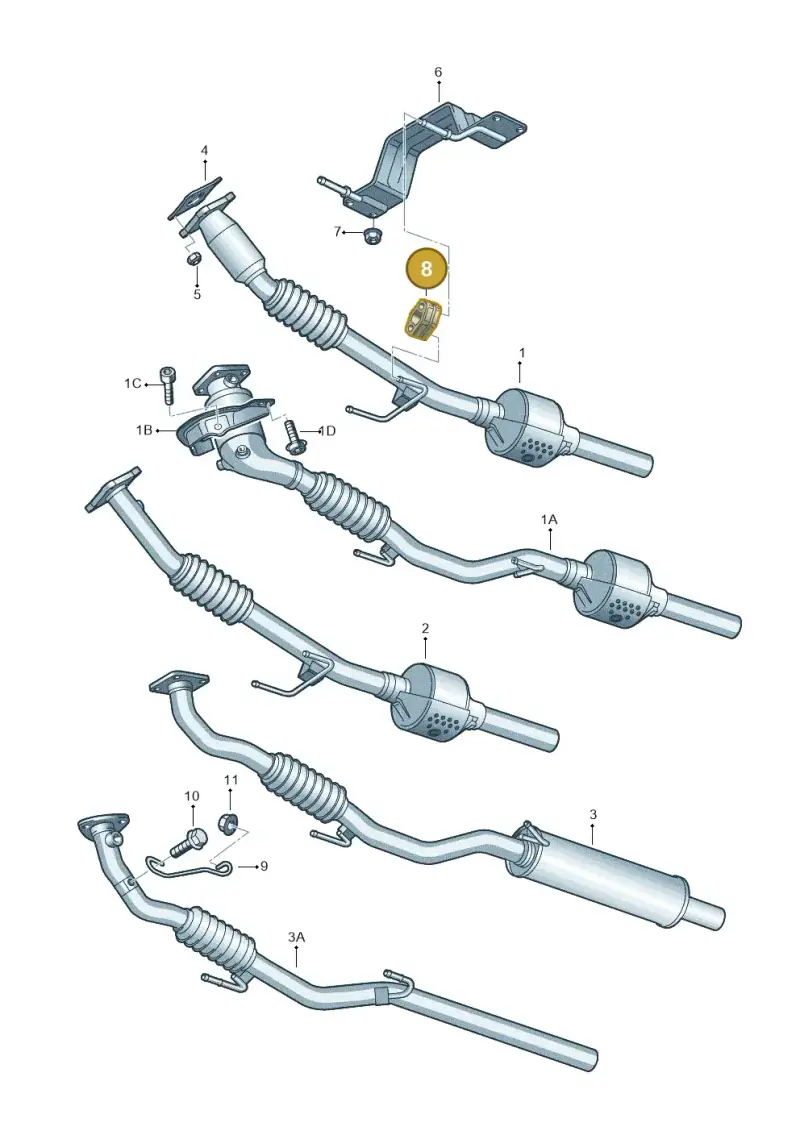 6X0253147 — SEAT Toledo Reference (2012-2015) diagram 453253500, position 8