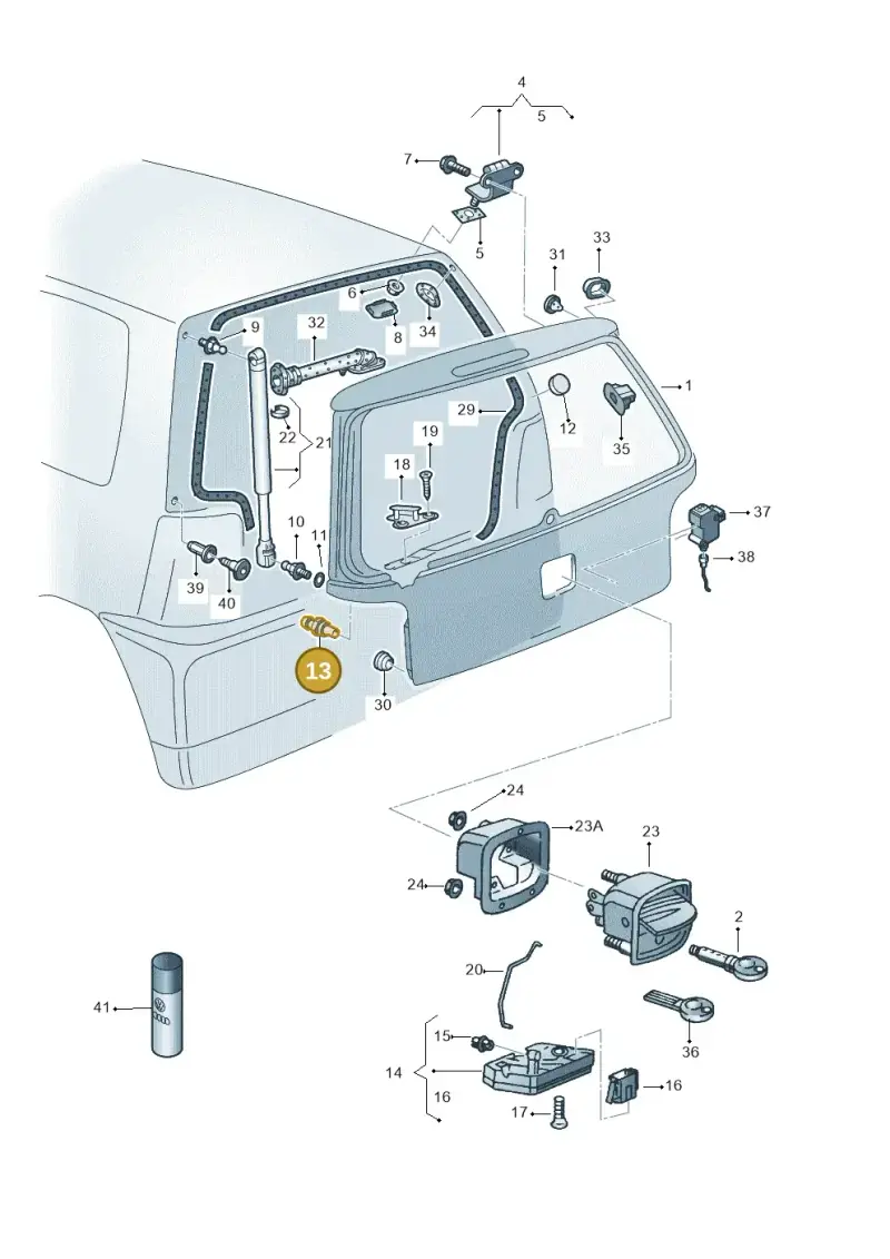 6X0827499B — SEAT AROSA (2003-2004) diagram 232827300, position 13