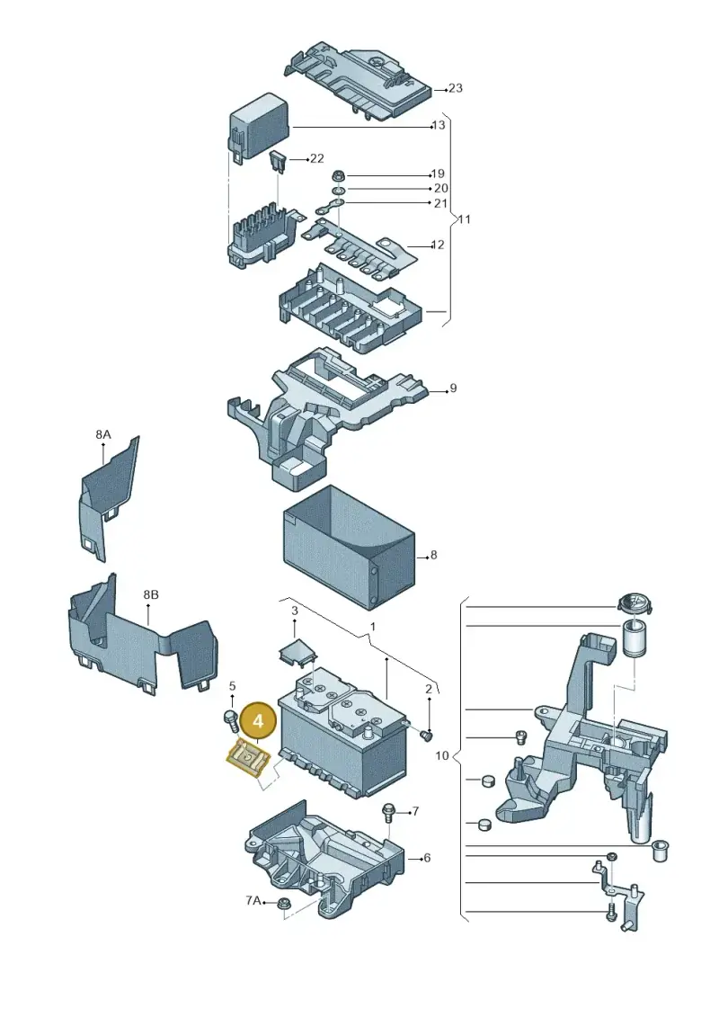 6X0959502A — SEAT Ibiza Reference (2011-2012) diagram 672915200, position 4