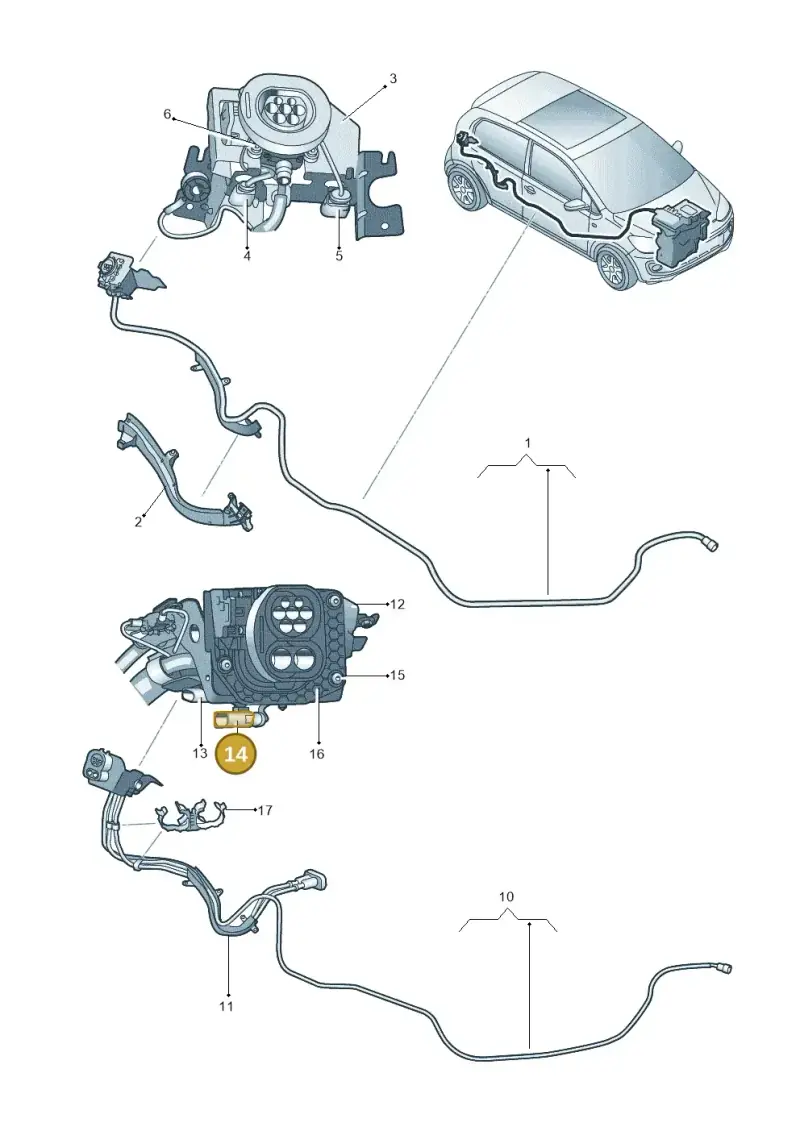 6X0973815 — SEAT Mii electric (2020-2021) diagram 772971500, position 14
