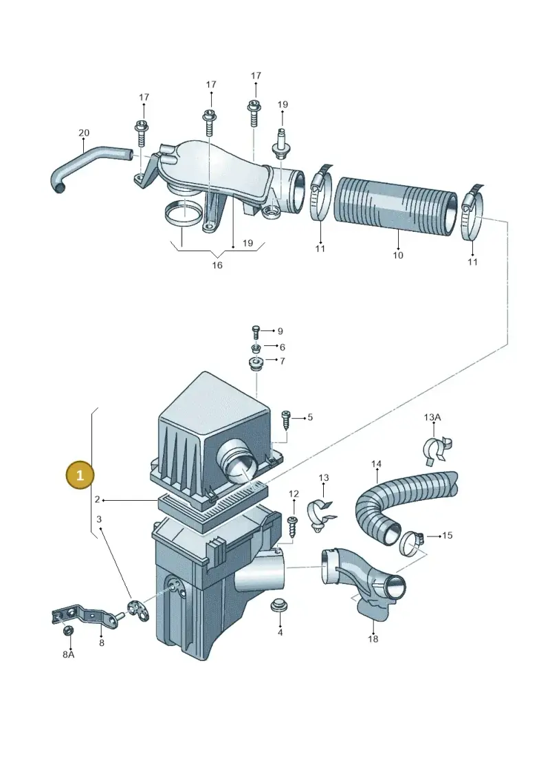6Y0129607D — Skoda FABIA/COMBI (1999-2004) diagram 225129120, position 1