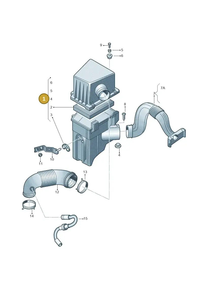 6Y0129607D — Volkswagen POLO (2001-2005) diagram 225129220, position 1
