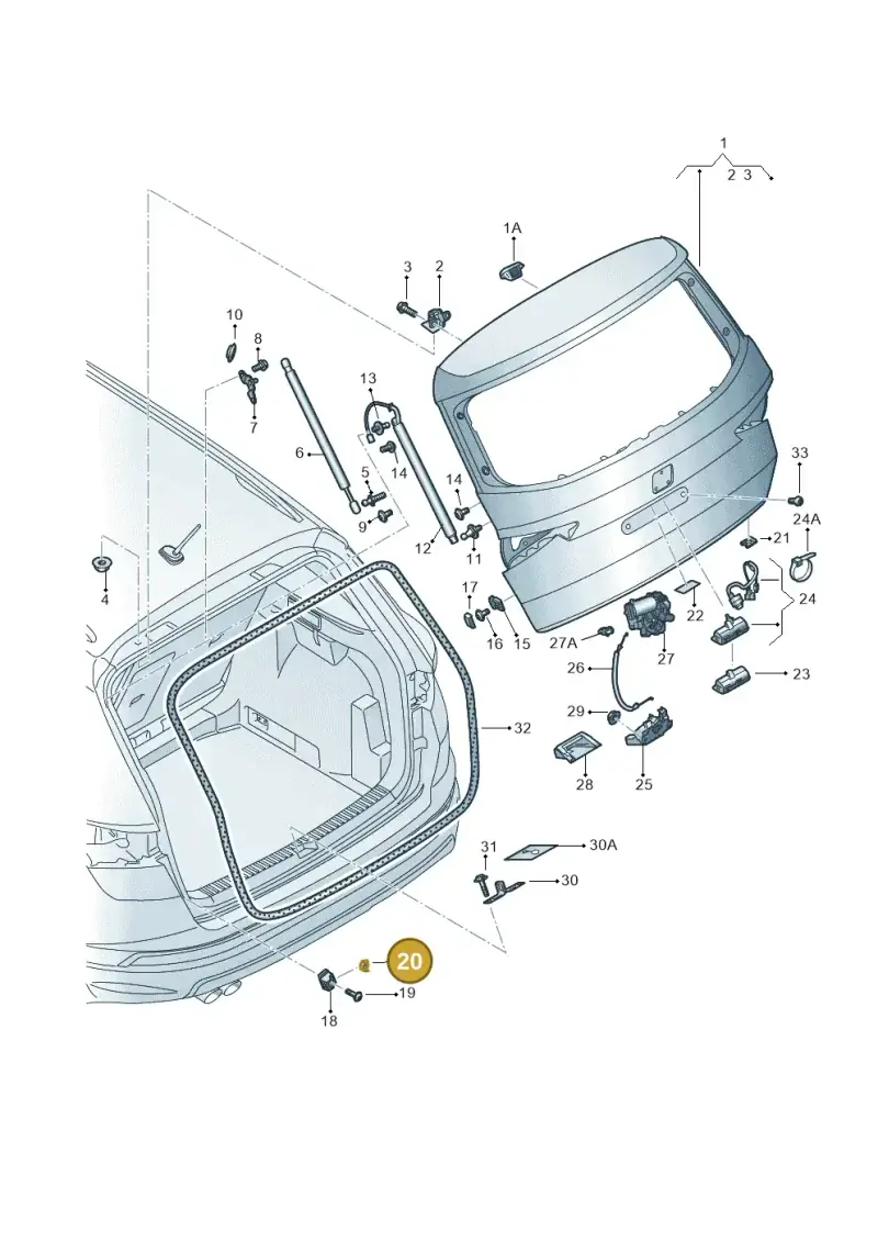 6Y0827339A — SEAT Ateca Style (2016-) diagram 893827000, position 20