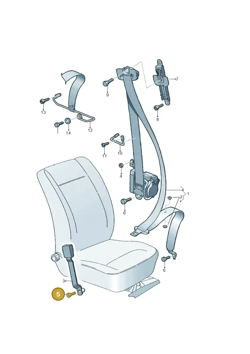 6Y0857664 — SEAT Ibiza Reference (2012-2012) diagram 254857600, position 5
