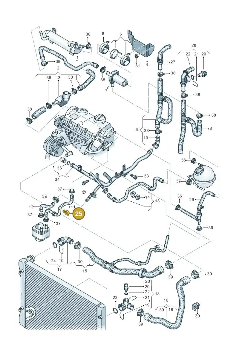 702820755B — Volkswagen Sharan (2008-2010) diagram 475121460, position 25