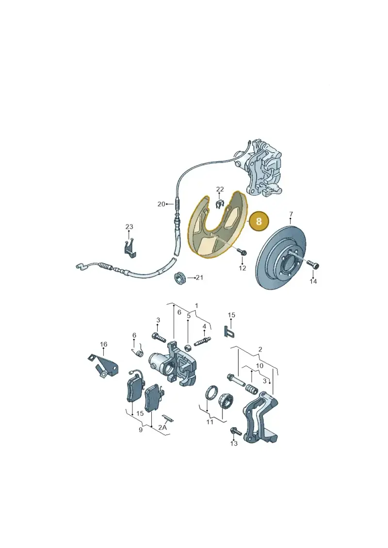 7D0615611B — SEAT Alhambra (2006-2010) diagram 244615600, position 8