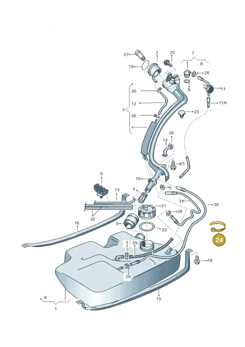 7D0972821 — SEAT ALHAMBRA/4MOTION (2005-) diagram 406201050, position 24