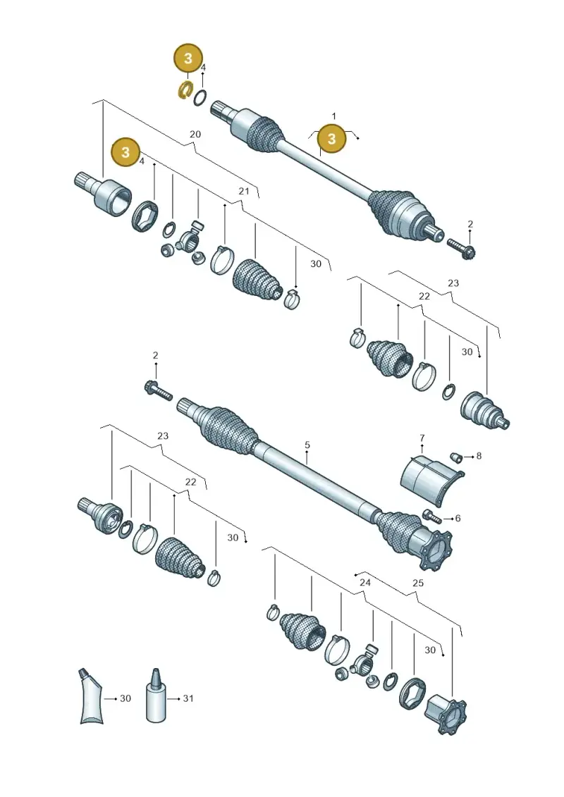 7E0407297 — SEAT Formentor TSI CUPRA (2020-) diagram 827407390, position 3