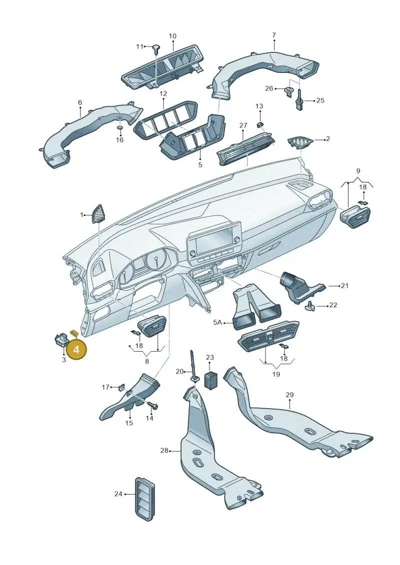 7L0907323 — SEAT Formentor TSI CUPRA (2020-) diagram 5fn819030, position 4