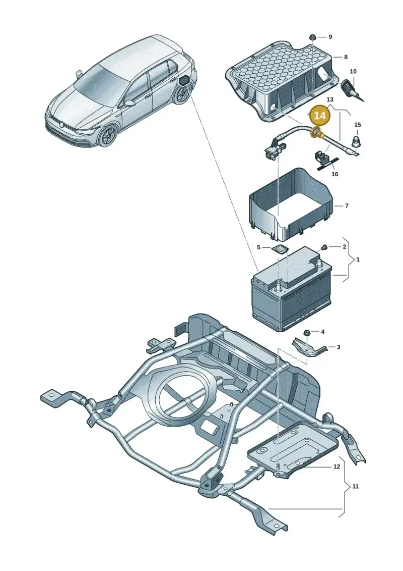 7L0941913C — SEAT Formentor TSI CUPRA (2020-) diagram 5h0915030, position 14