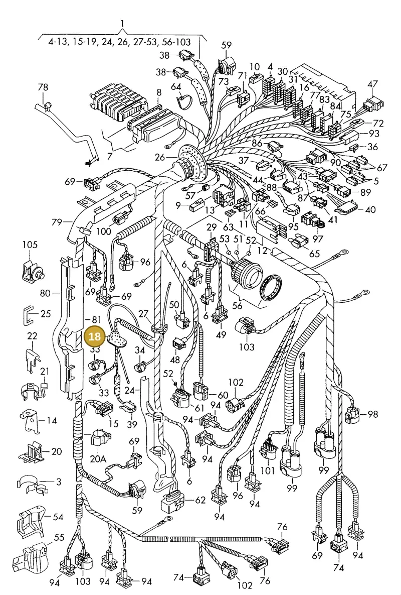7M0955998 — SEAT ALHAMBRA (1996-2000) diagram 162971500, position 18