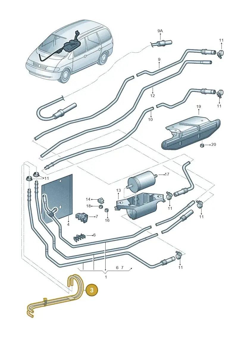 7M3201204H — SEAT Alhambra (2006-2010) diagram 162201400, position 3