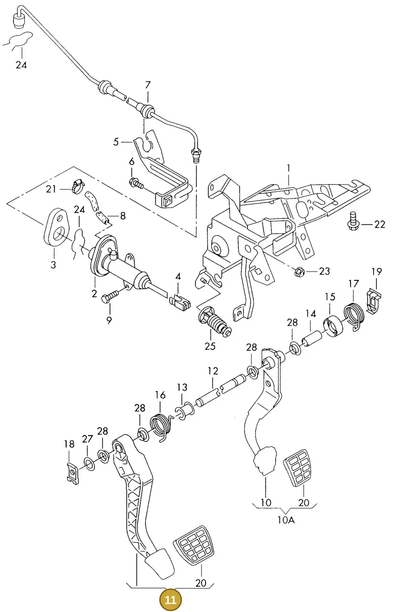 7M3721321B01C — SEAT ALHAMBRA (1996-2000) diagram 162721250, position 11