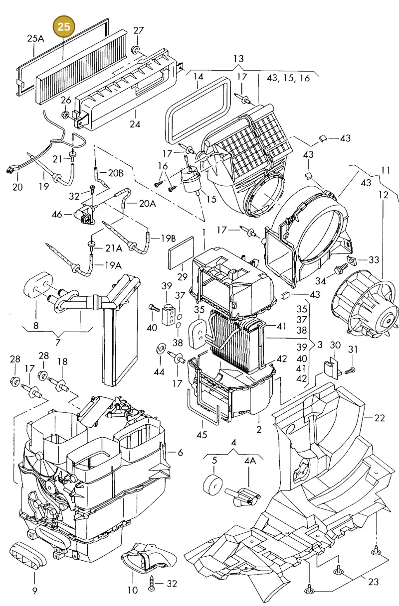 7M3819644A — SEAT ALHAMBRA (1996-2000) diagram 192820350, position 25