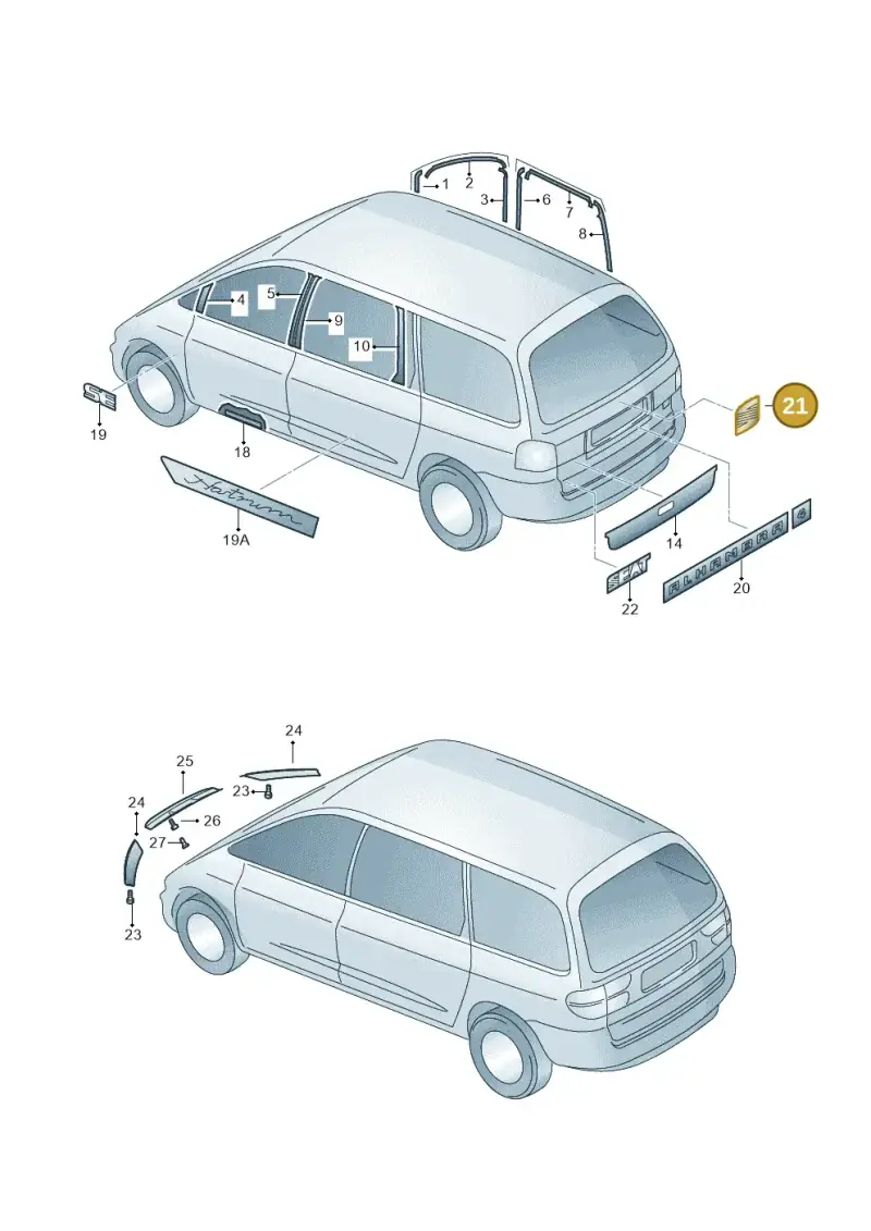 7M7853630FRS — SEAT Alhambra (2006-2010) diagram 246853310, position 21