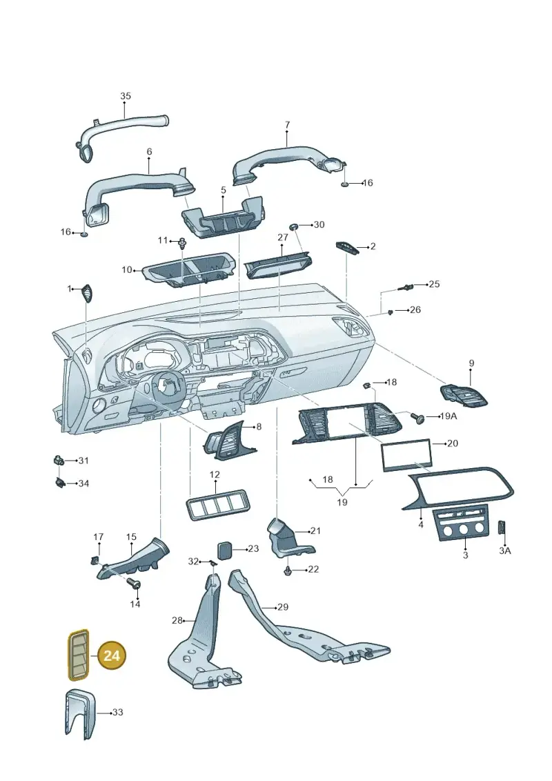 7N0819465E — SEAT Leon ST Stylance (2016-2020) diagram 830819030, position 24