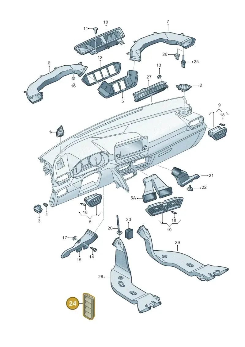 7N0819465E — SEAT Formentor TSI CUPRA (2020-) diagram 5fn819030, position 24