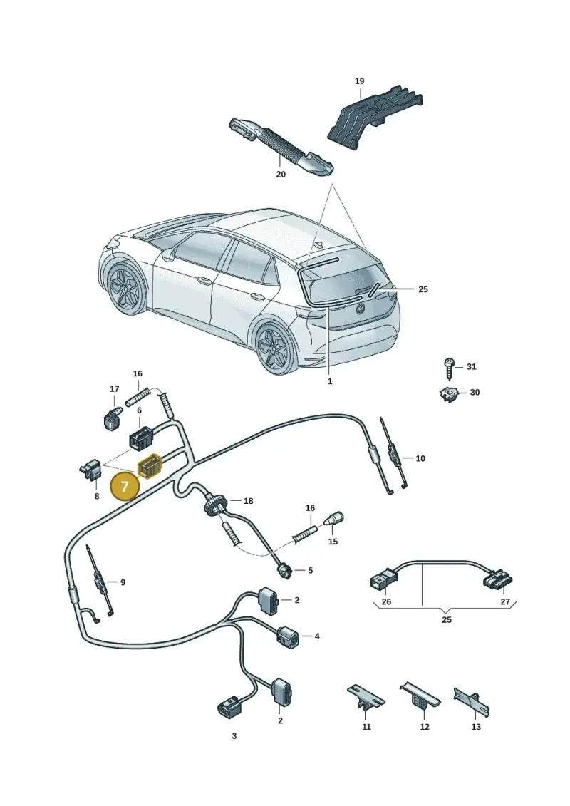 7P0972735A — SEAT EBoost CUPRA (2021-) diagram 10a972080, position 7