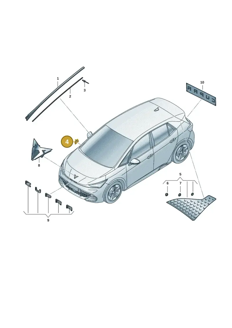 7P6853910A — SEAT EBoost CUPRA (2021-) diagram 10s853000, position 4