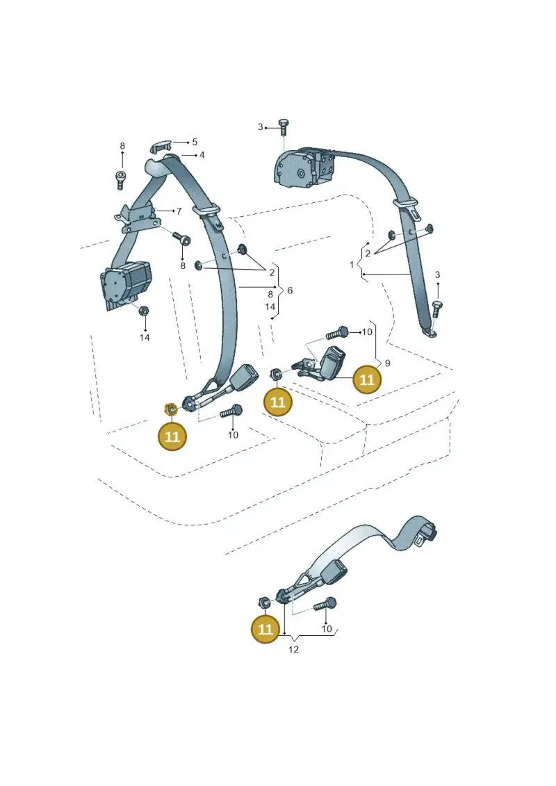 803019813 — SEAT Ibiza Stylance (2015-) diagram 254857700, position 11