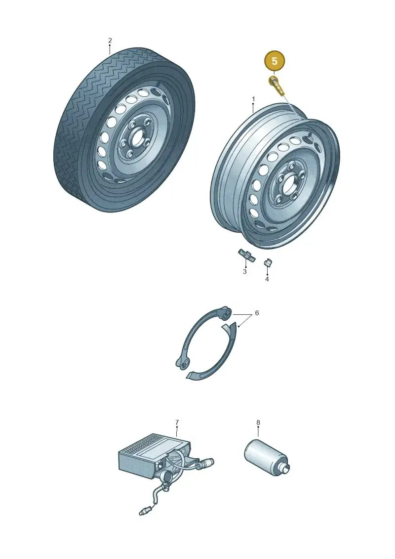 839601361 — SEAT Formentor TSI CUPRA (2020-) diagram 5h0601012, position 5