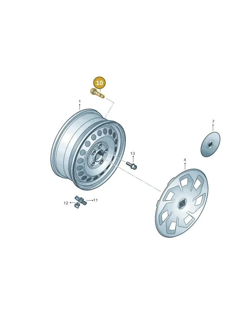 839601361 — SEAT Mii electric (2020-2021) diagram 735601100, position 10