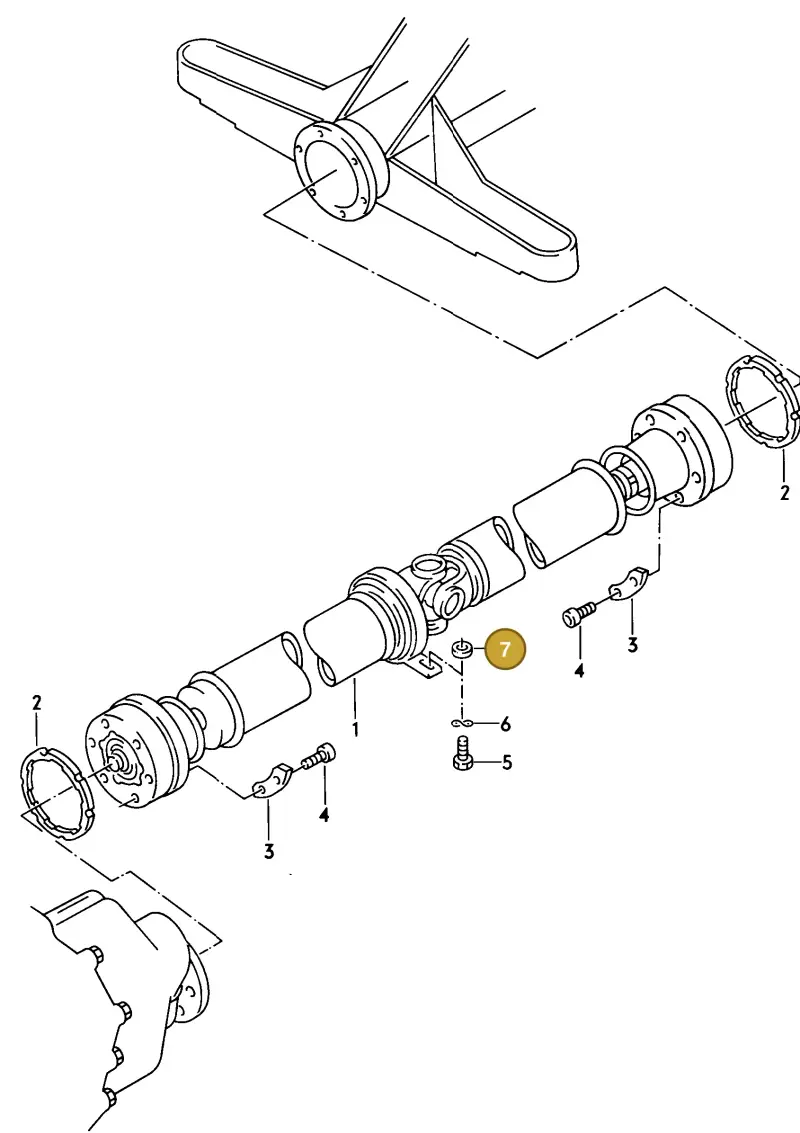 857521143C — Audi 80/90 qu. (1987-1991) diagram 045048000, position 7