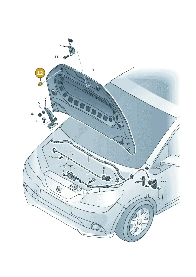 867827500A — SEAT Mii electric (2020-2021) diagram 735823000, position 12
