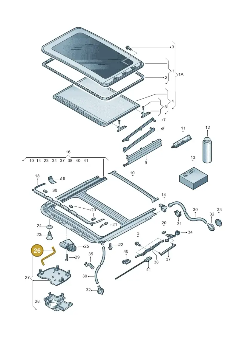 895877849 — SEAT TOLEDO/LEON/LEON-4 (2001-2006) diagram 203877000, position 26